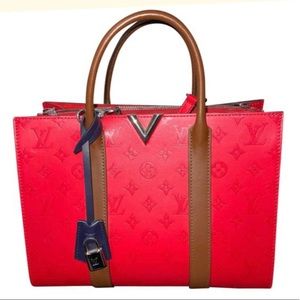 Louis Vuitton Rubis Embossed Monogram Leather Very Tote MM